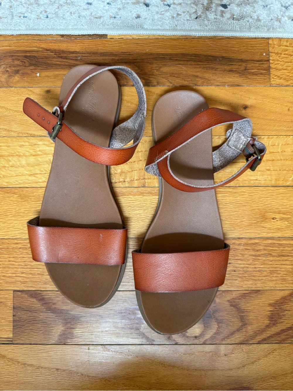 Women's Brown Leather Ankle-Strap Sandals